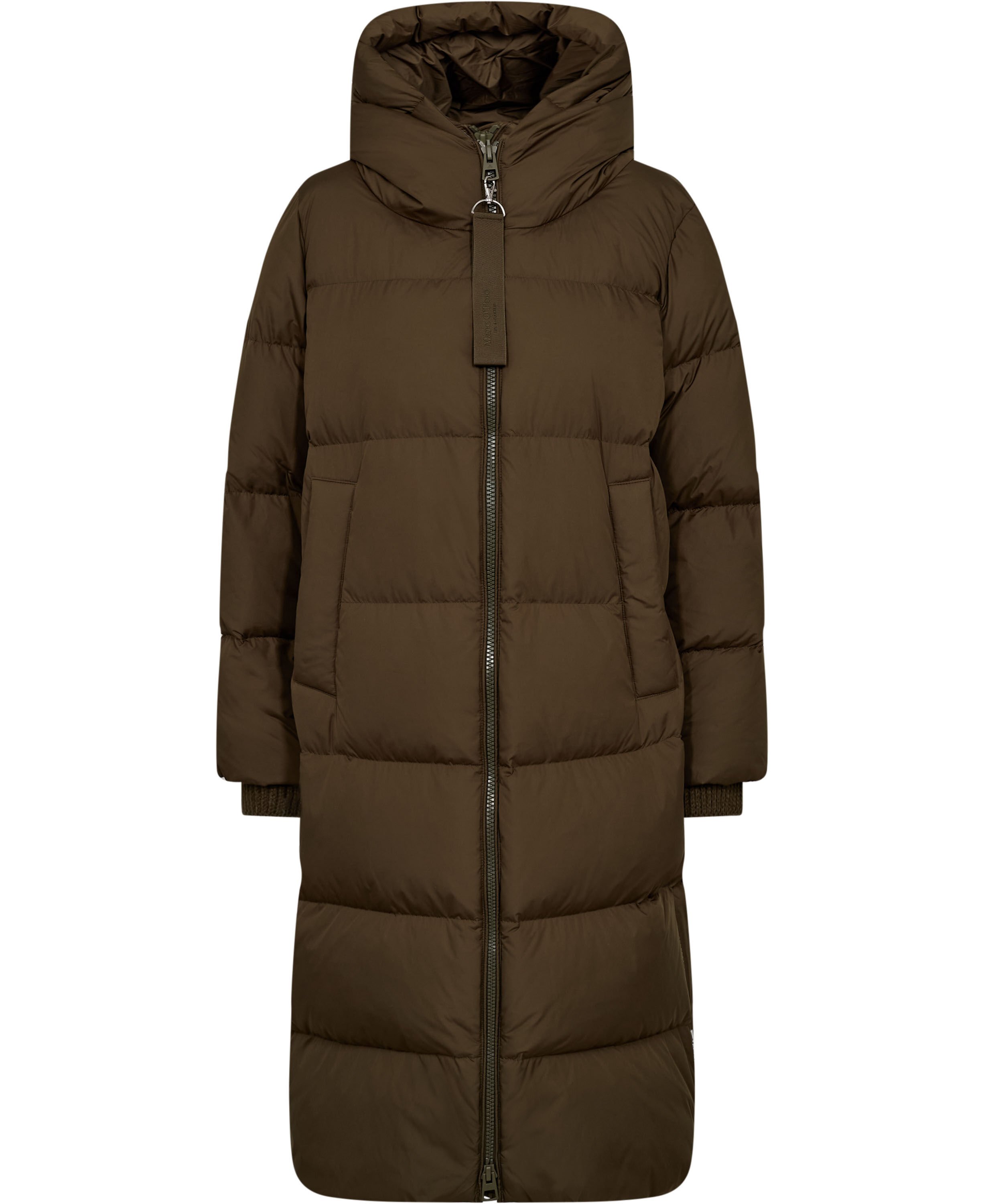 Water Repellent Down Puffer Coat, with hood, side slits