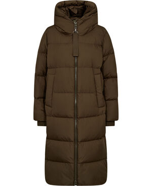 Coat, down filled, with hood, backp
