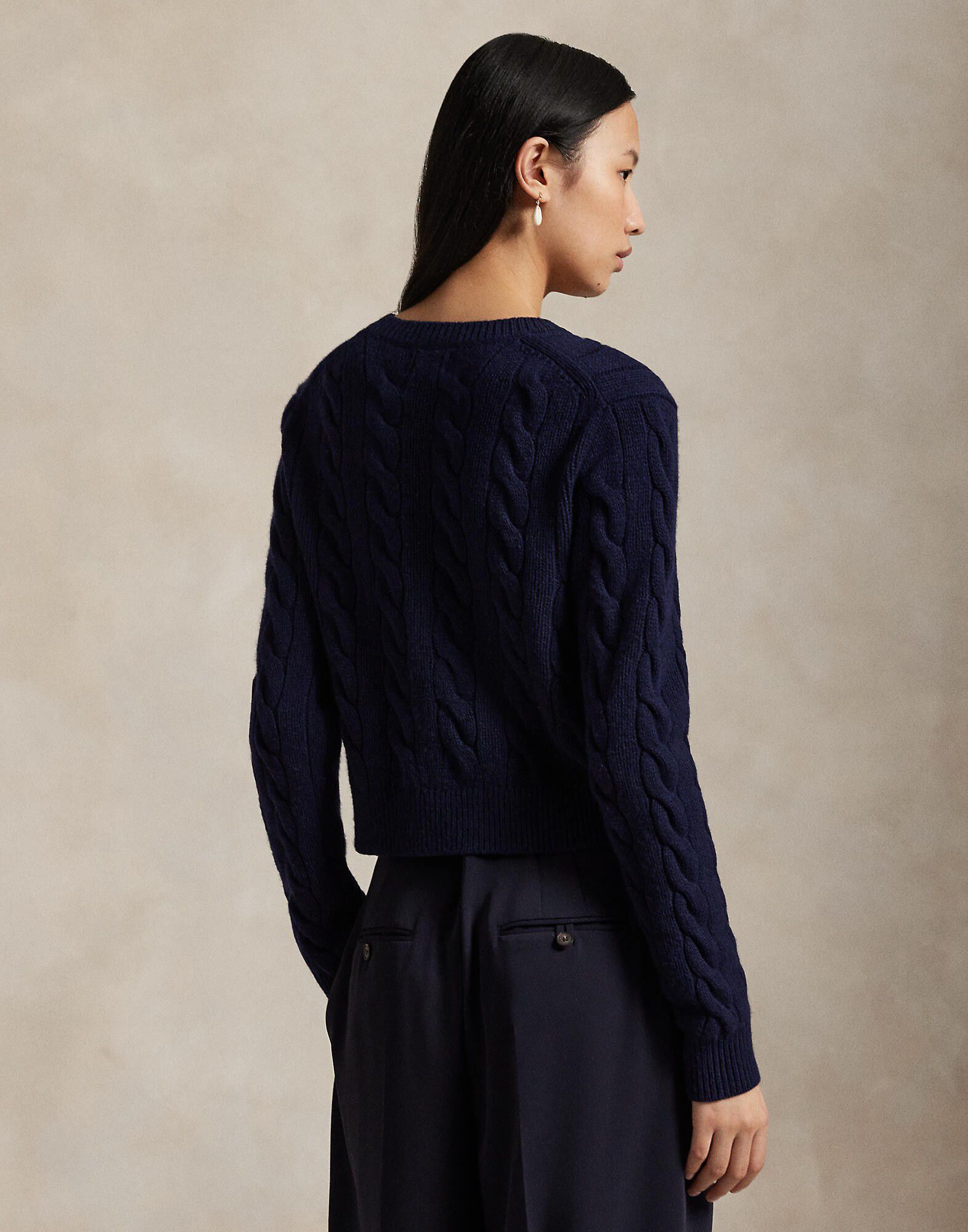 Cable Wool-Cashmere Cardigan