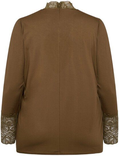 Curvy WA-STELLA 8 Bluse M&oslash;rk sand