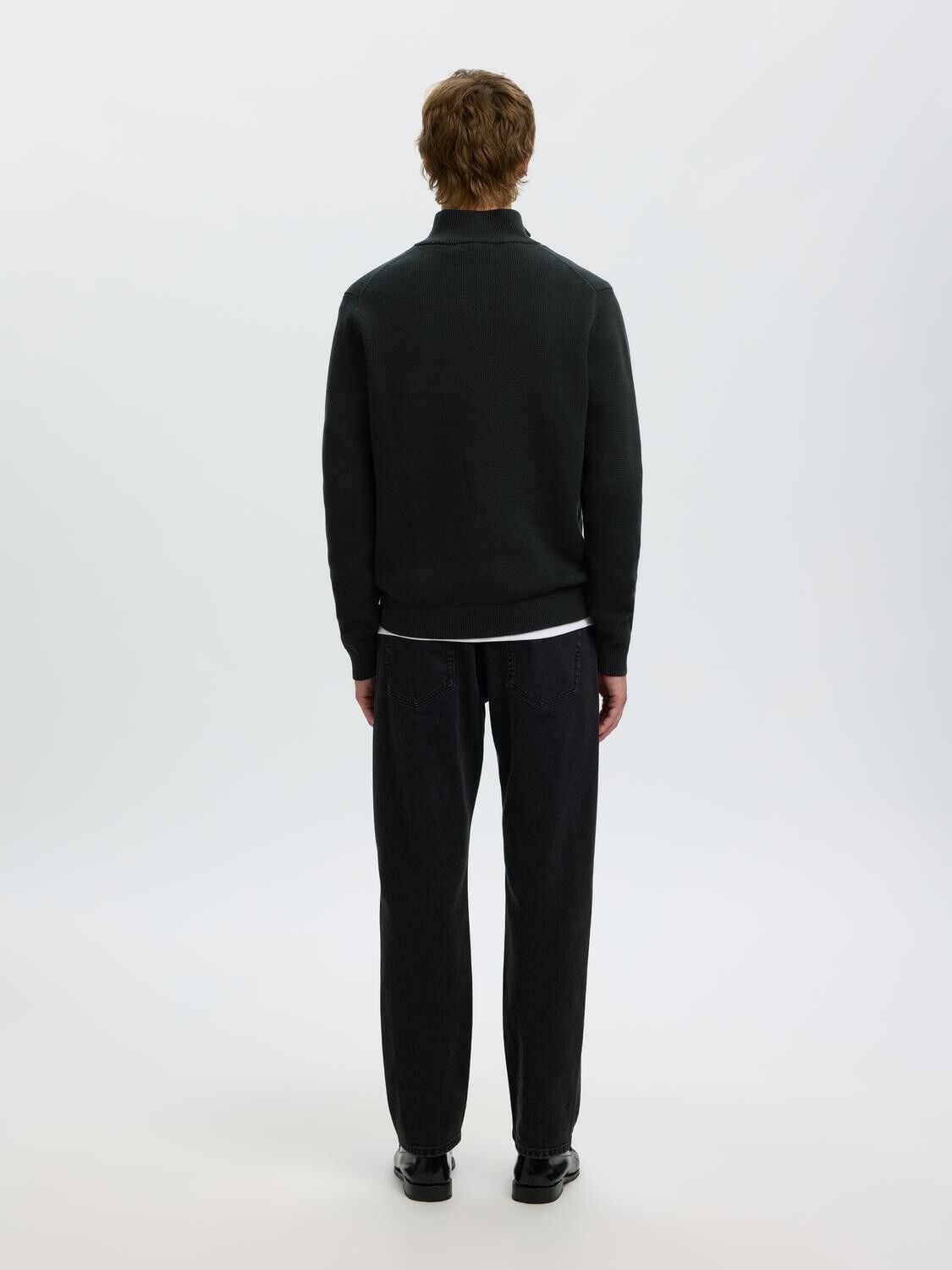 Slmdane Ls Knit Structure Half Zip Noos