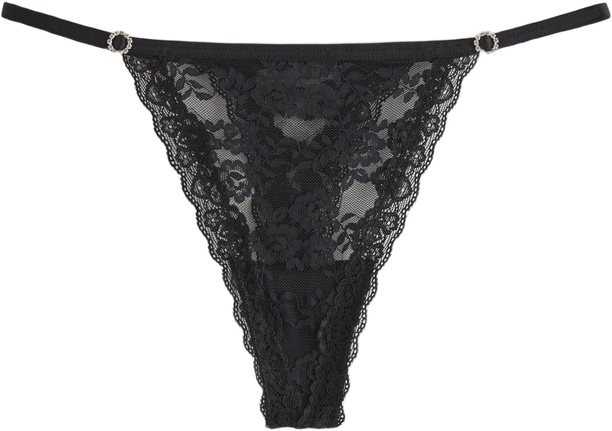 G-strengstrusser i blonde med rhins