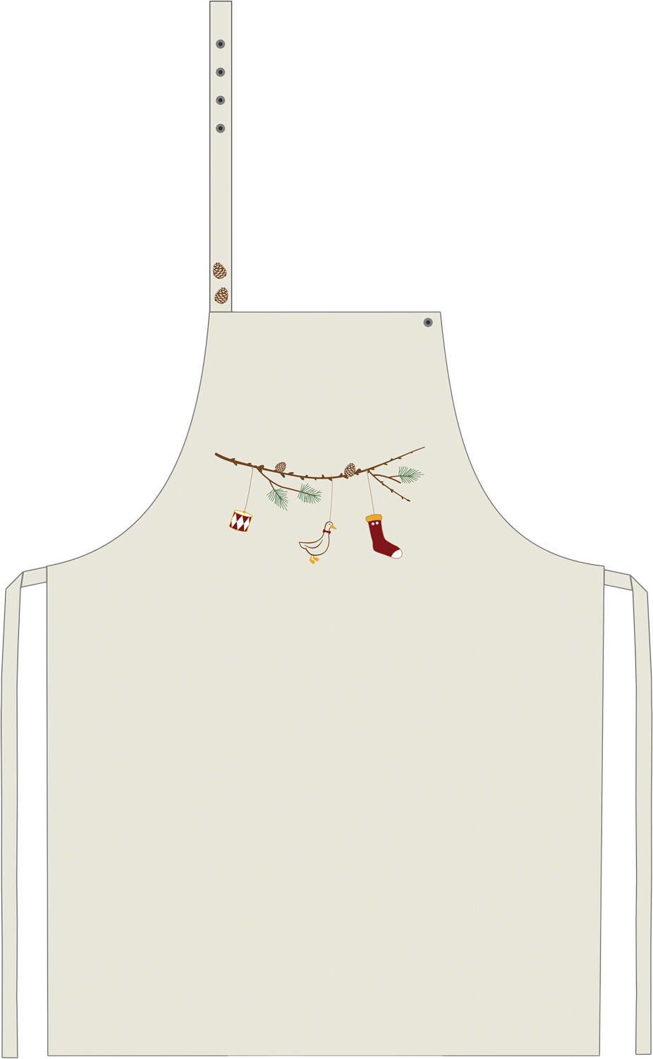 B&oslash;rneforkl&aelig;de m/broderi 45x60cm canvas/bomuld