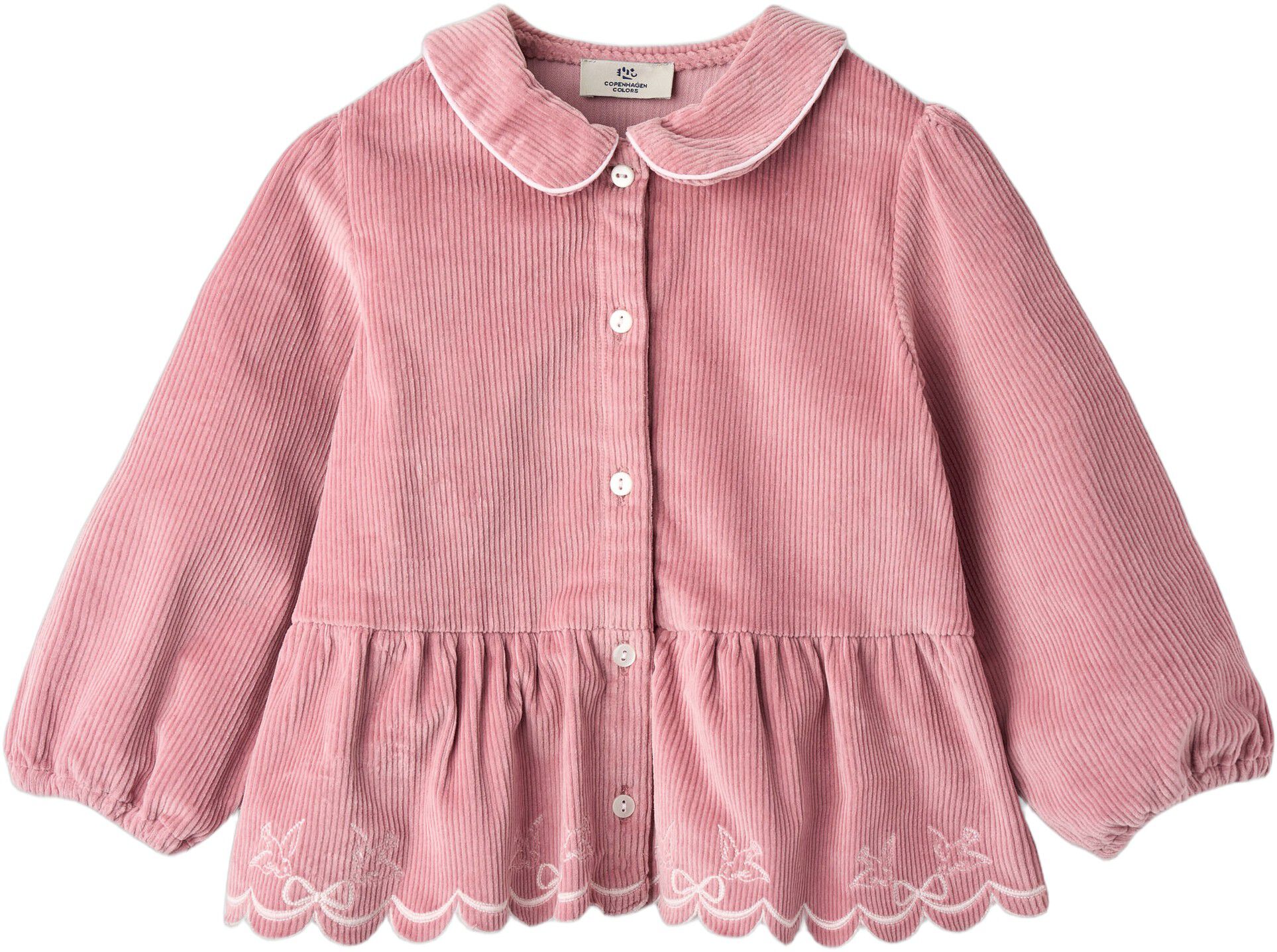 CORDUROY BLOUSE W. EMB.