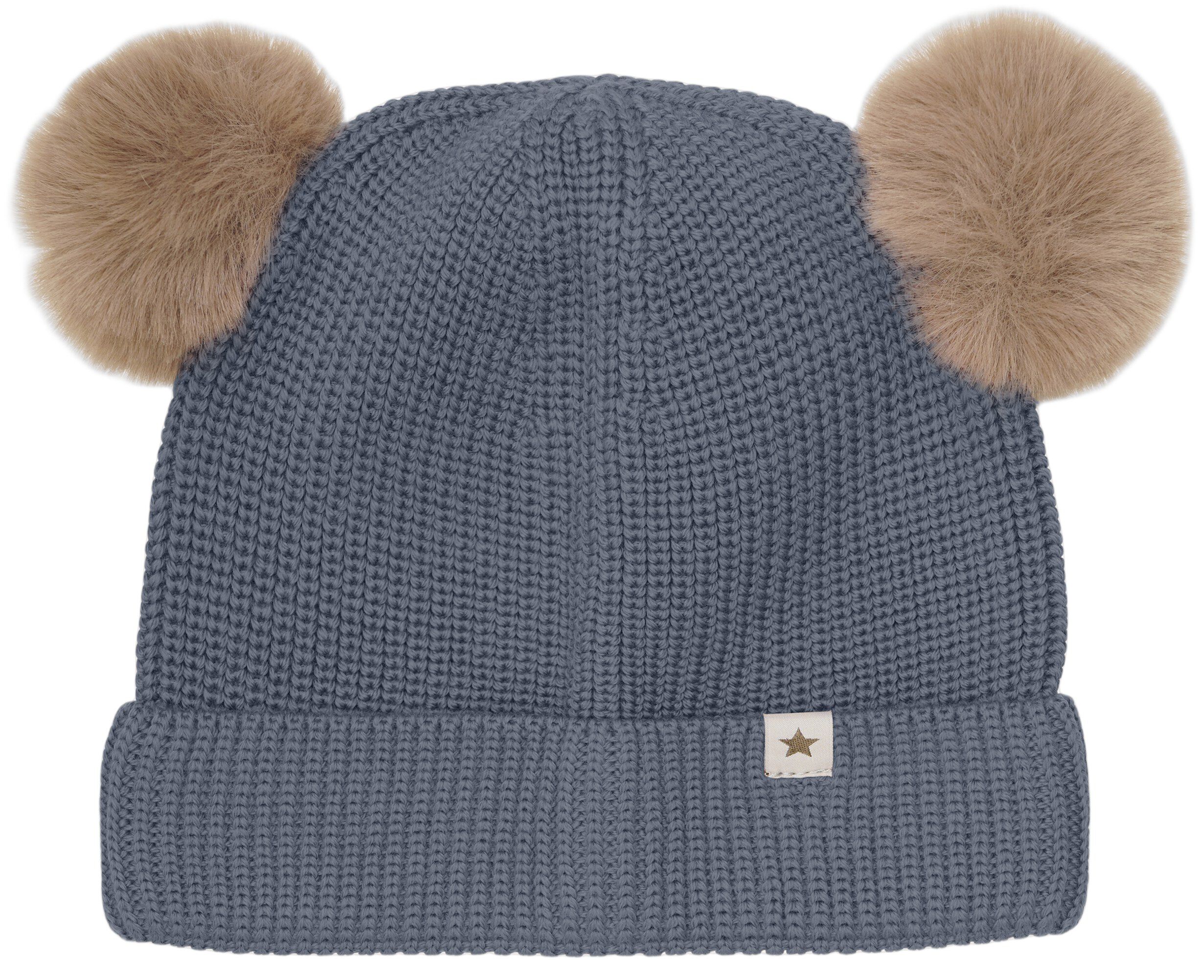 Beanie Wool Knit Pompoms