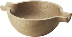KOPPEL BOWL W HANDLES MEDIUM OAK WOOD