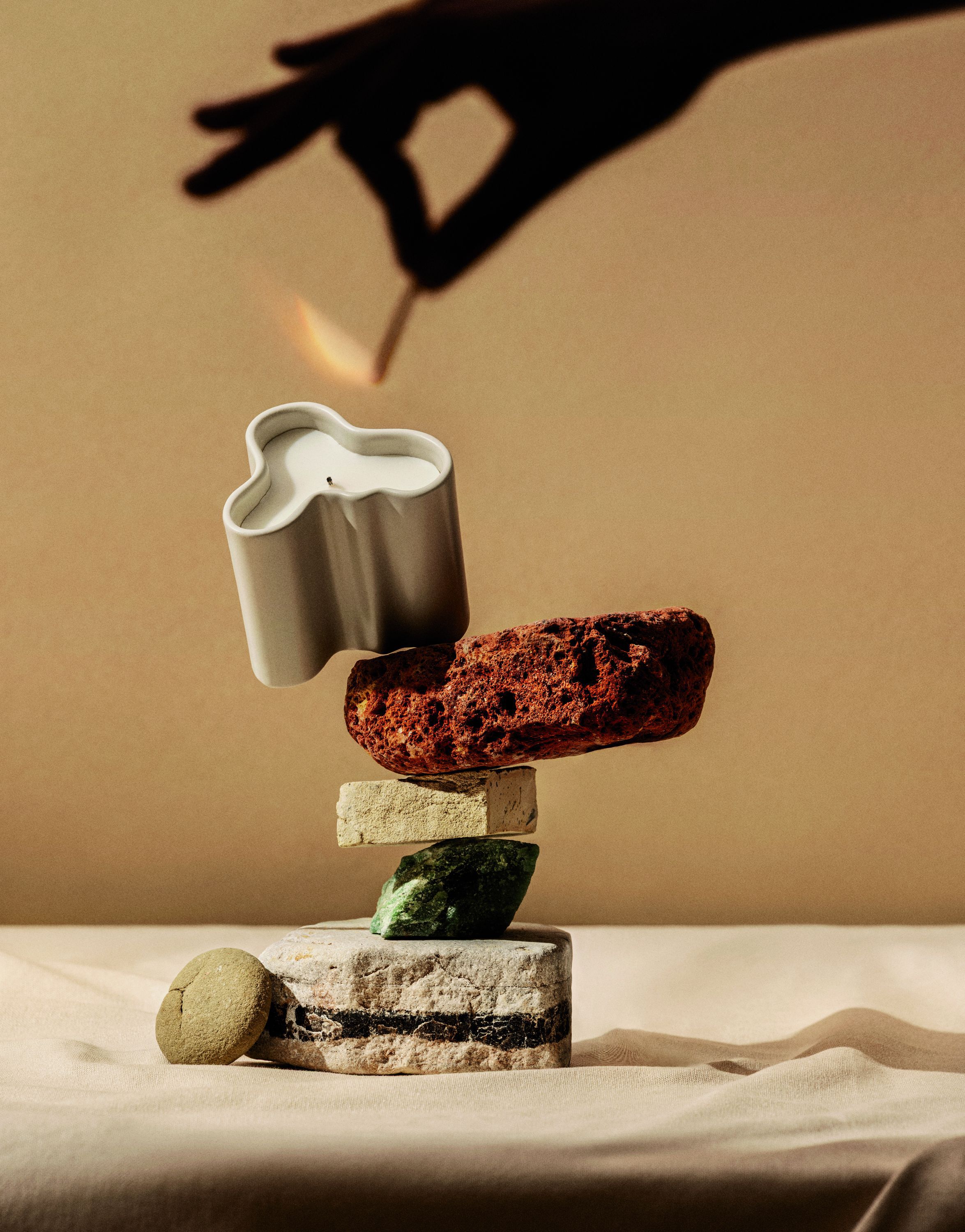 Aalto duftlys 8 cm sand