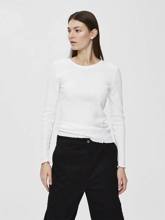 Slfanna Ls Crew Neck Tee S Noos