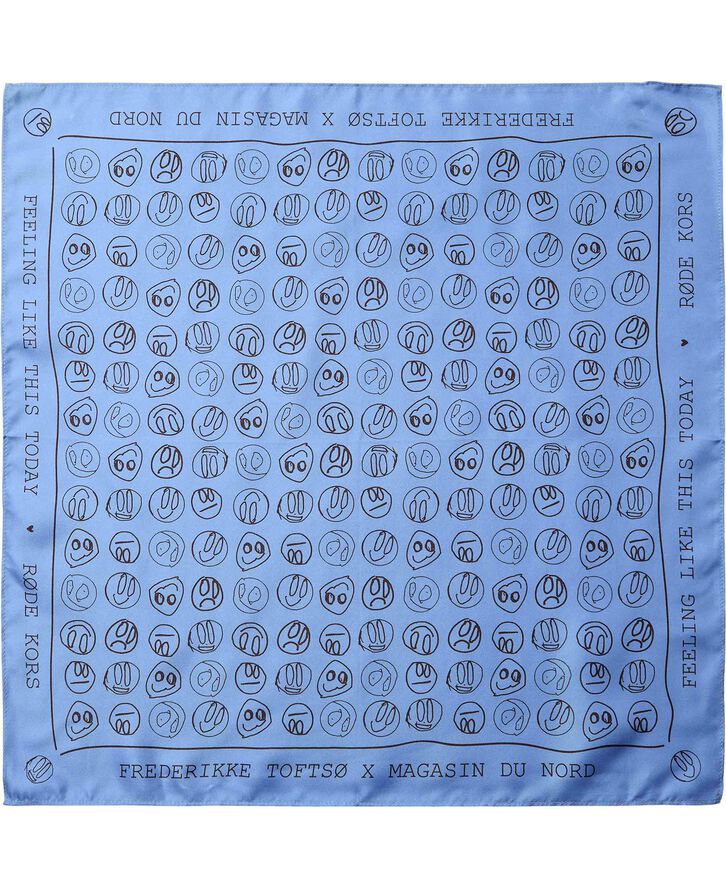 Røde Kors tørklæde - 53x53cm - 100% Silke