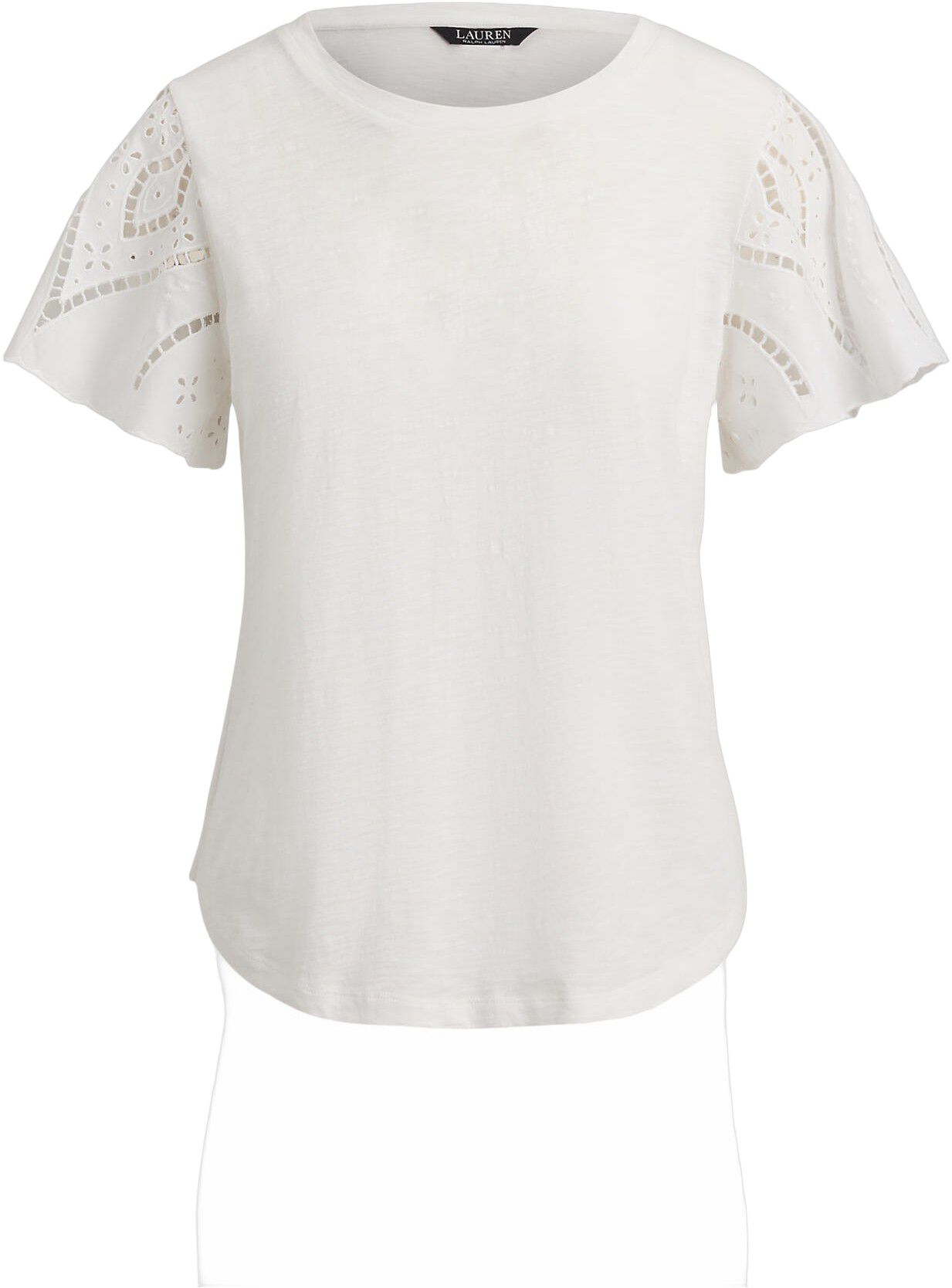 Eyelet Cotton Jersey & Broadcloth Top