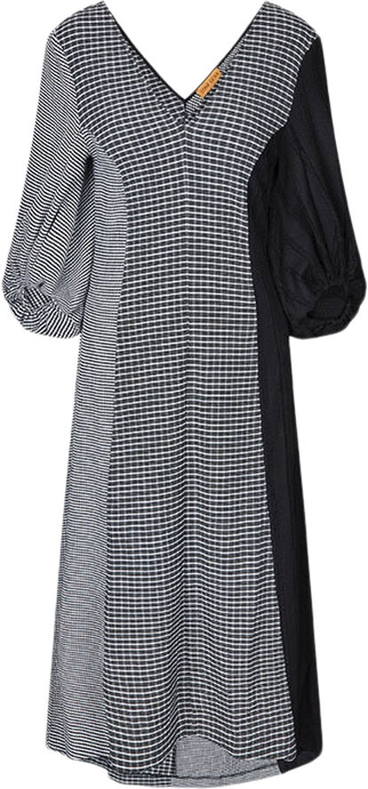 Three-Quarter Sleeve Midi Dress, 2247 Patchwork Jersey