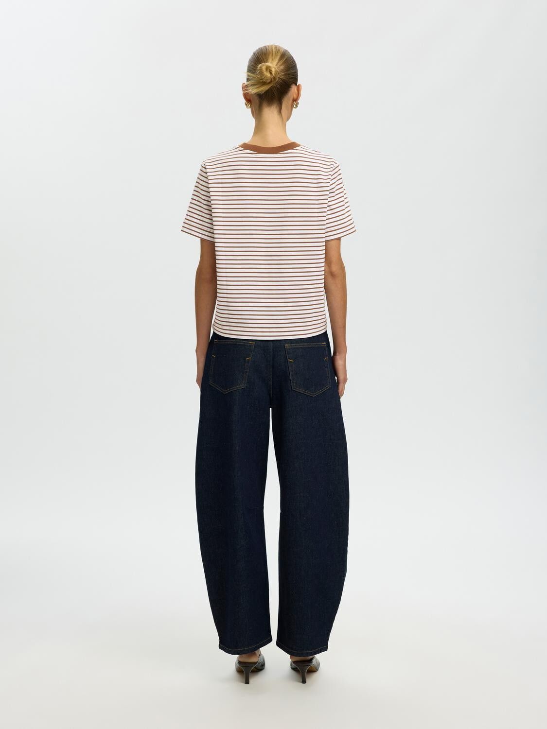 SLWESSENTIAL SS STRIPED BOXY TEE NO