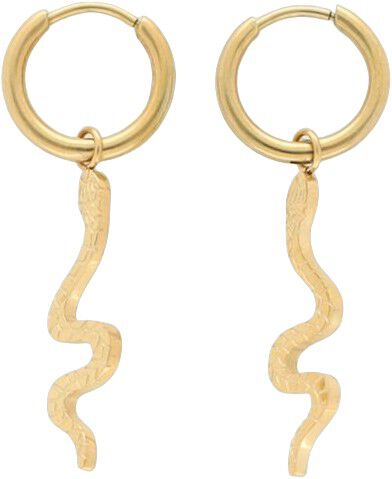 Snake hoop earrings