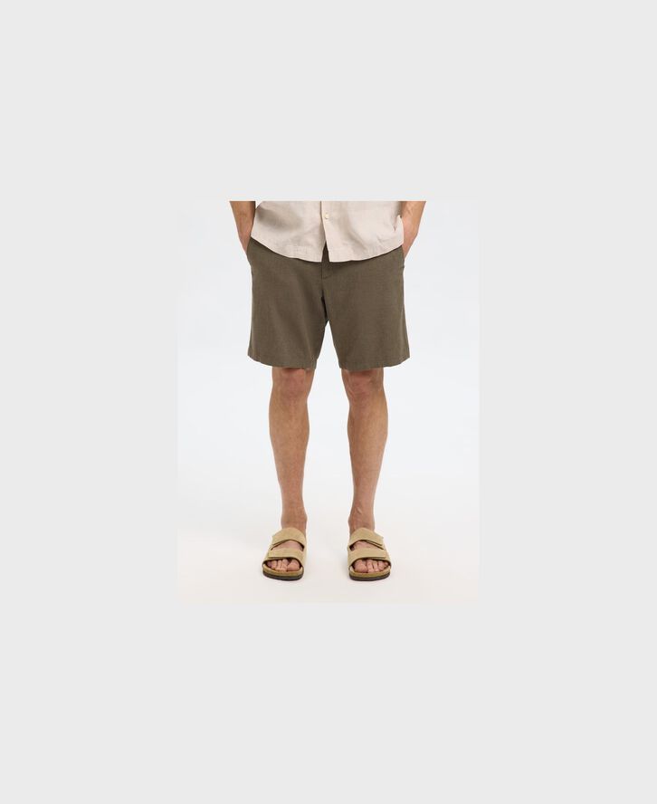 Slhregular-Brody Linen Bld Shorts Noos