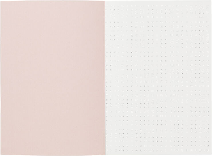 Medium notesbog, blå med tern