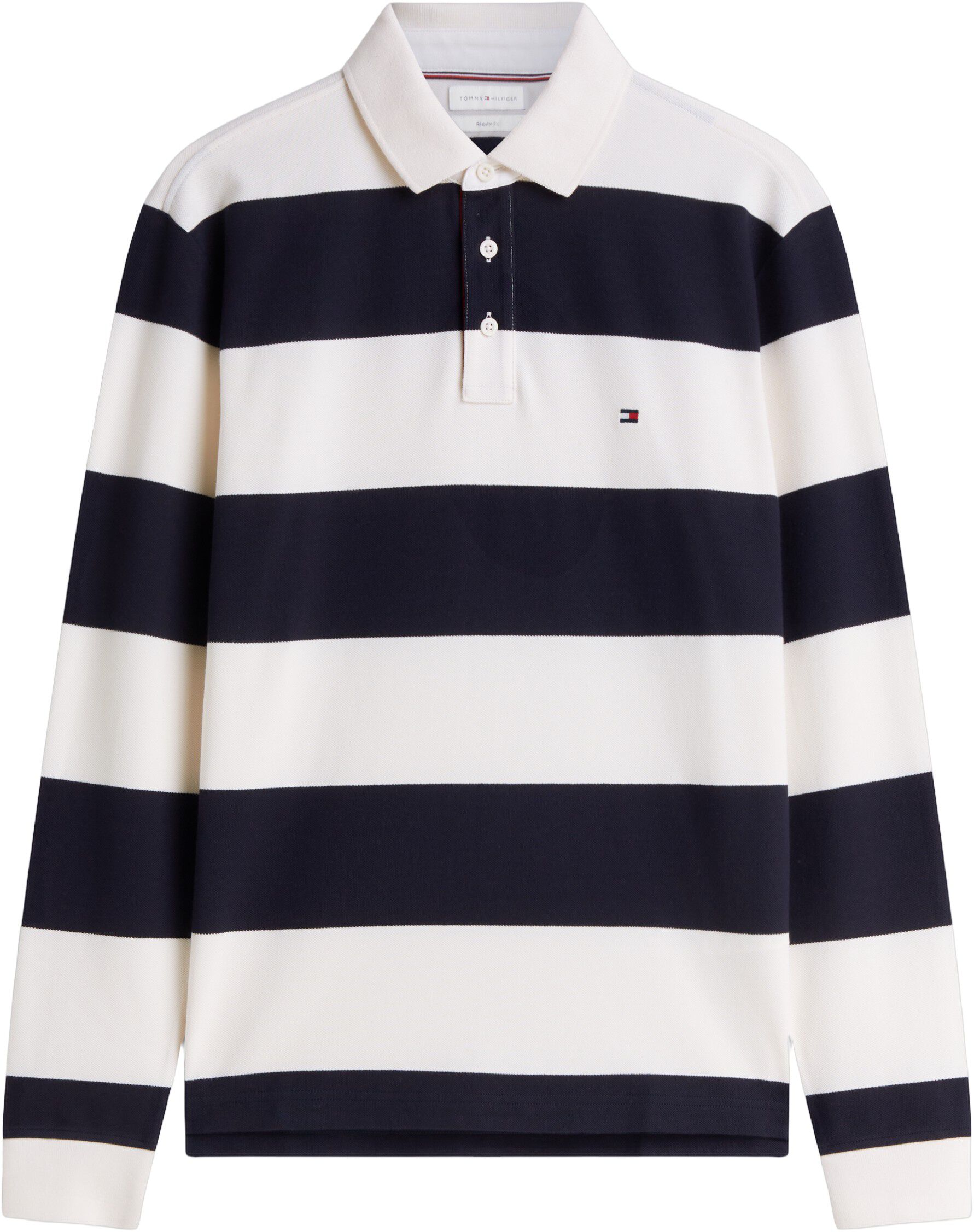 Rugby Stripe Long Sleeve Polo Shirt