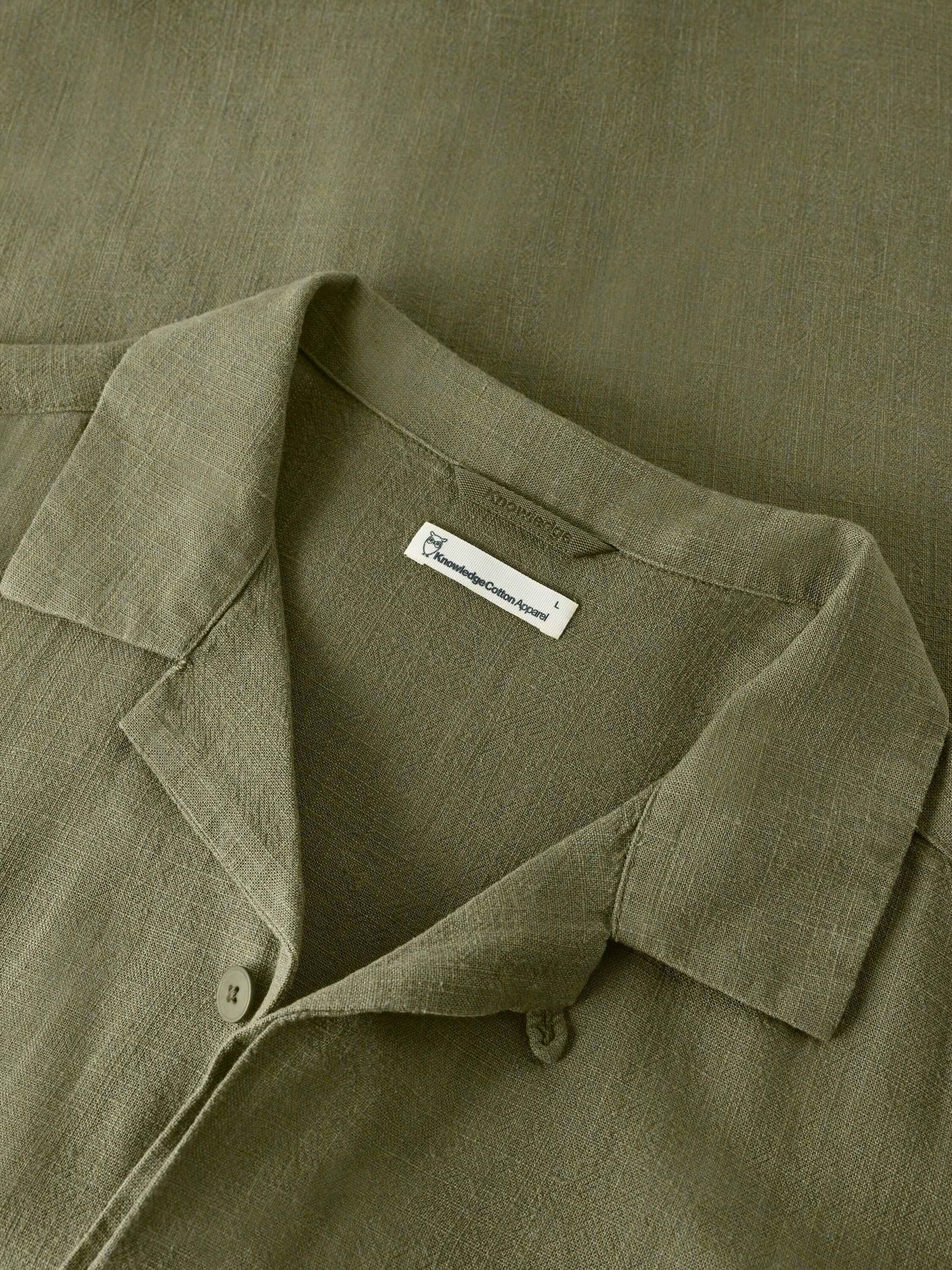 Relaxed Linen-mix short sleeve shirt