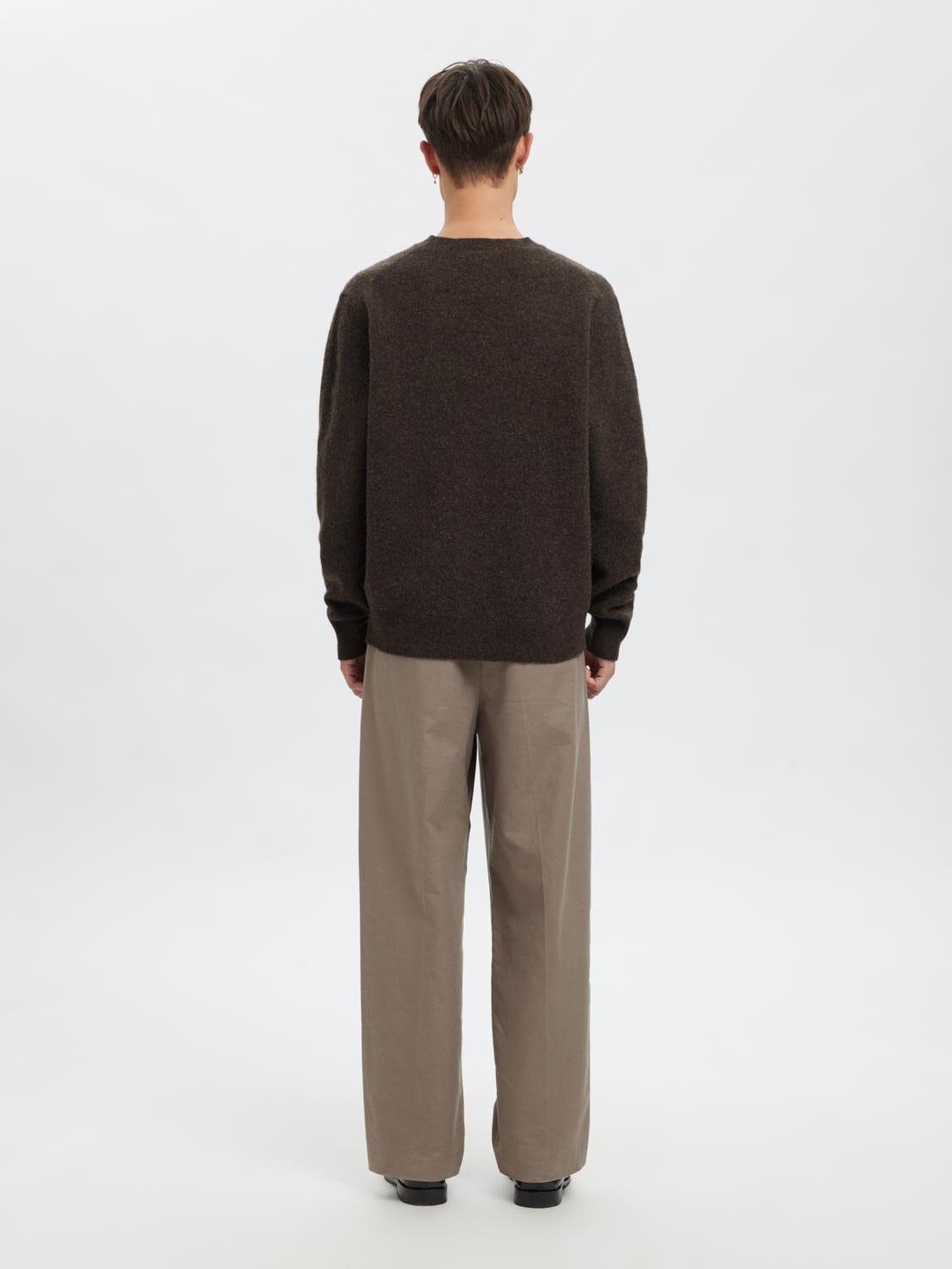 ANRRAGI LS KNIT WOOL CREW NECK