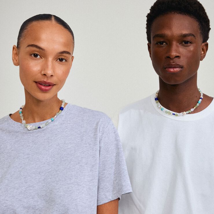 DREAM necklace blue/silver-plated