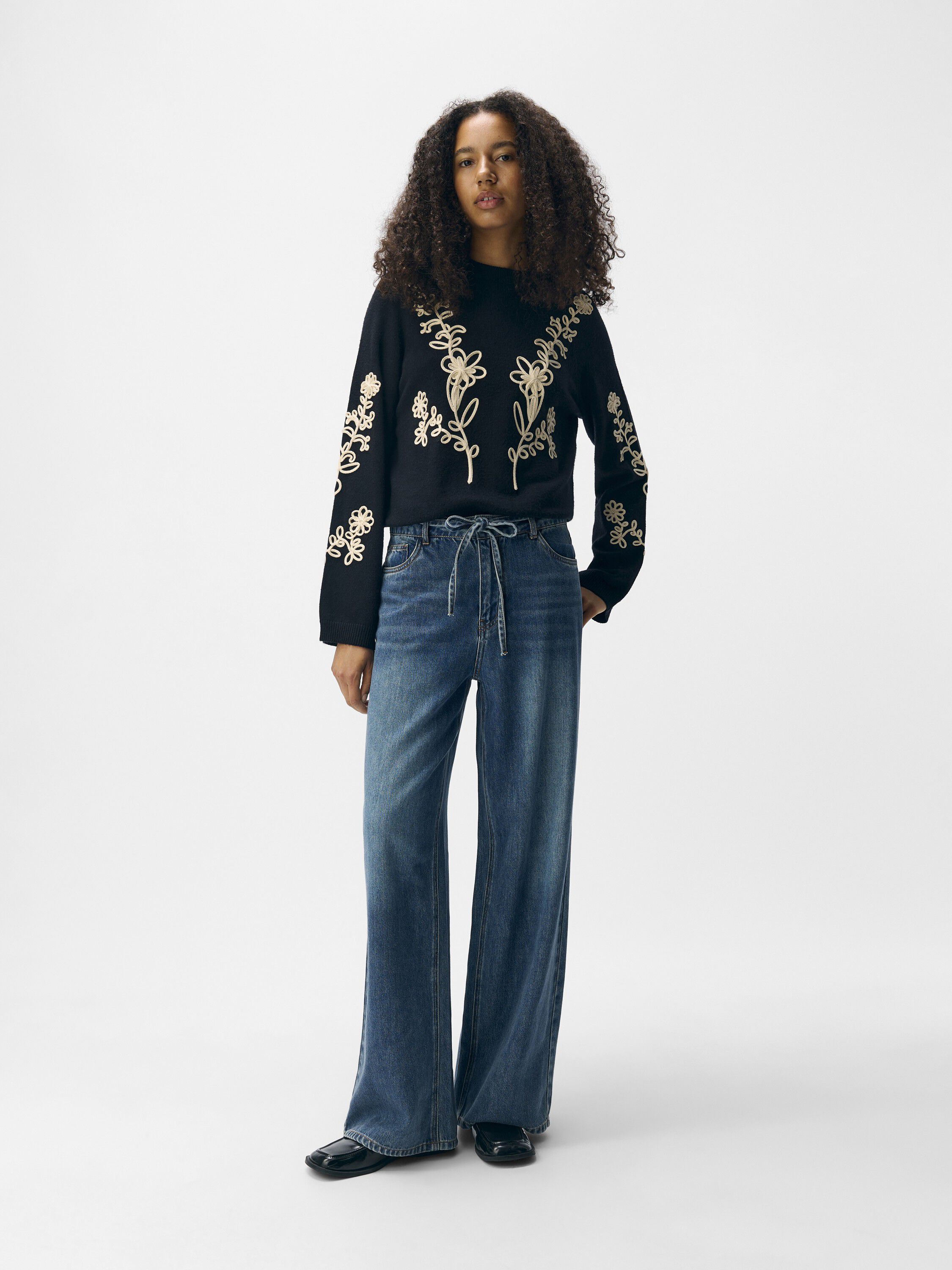 OBJROSIE MW WIDE JEANS NOOS