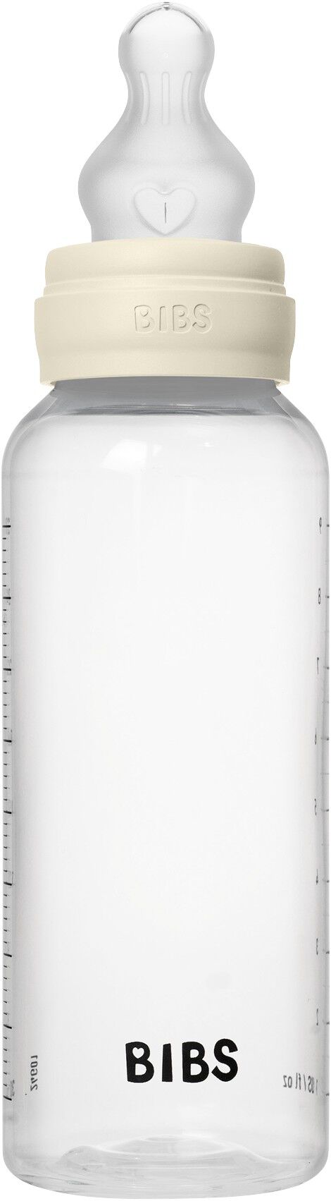 BIBS Baby Bottle Round Silicone 1 pack 270 ml Medium Flow Iv