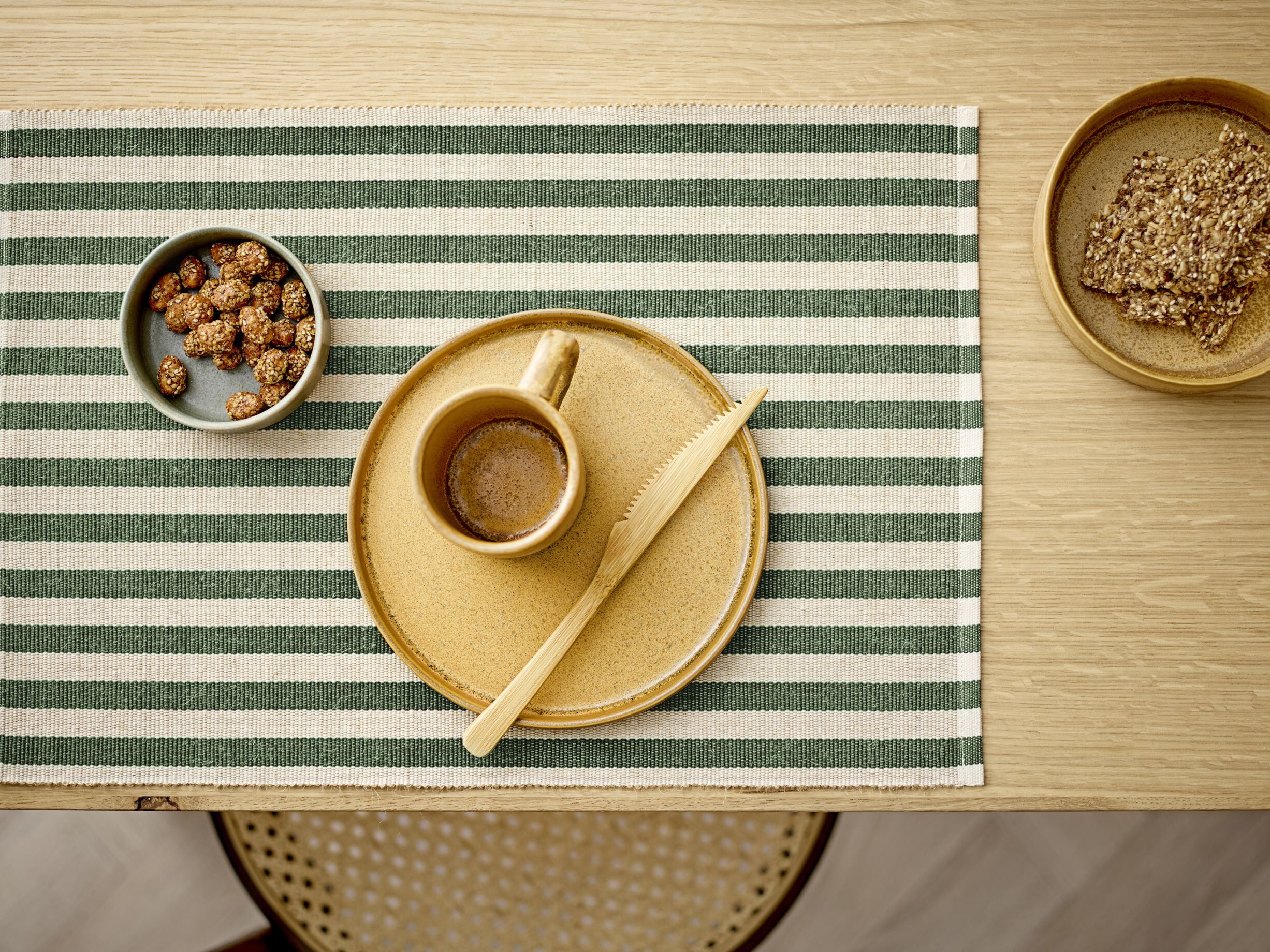 Spisebrikke 33x48 2-pak Statement Stripe Green