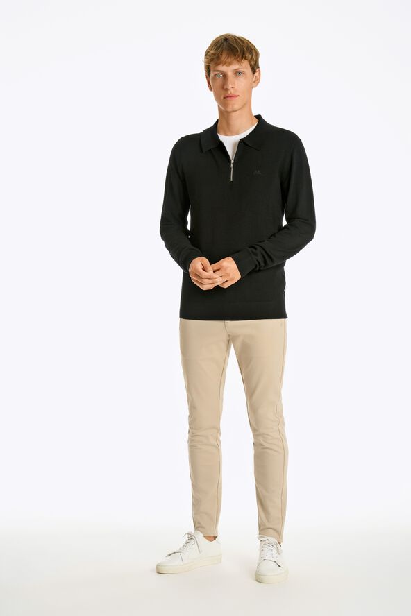 Ecovero L/S zip polo