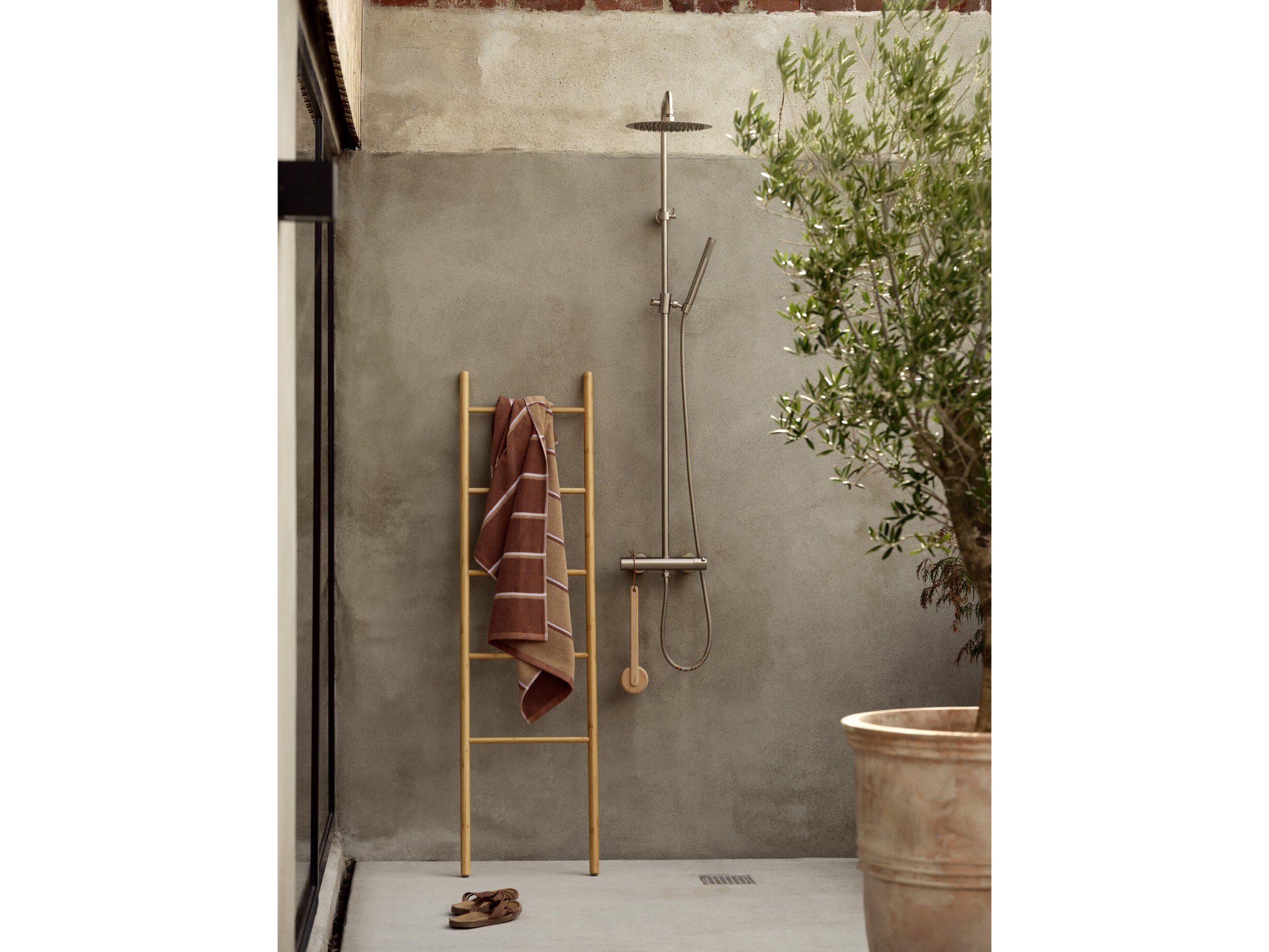 H&aring;ndkle Sauna 50x100 White/Soft Grey/Eucalyptus