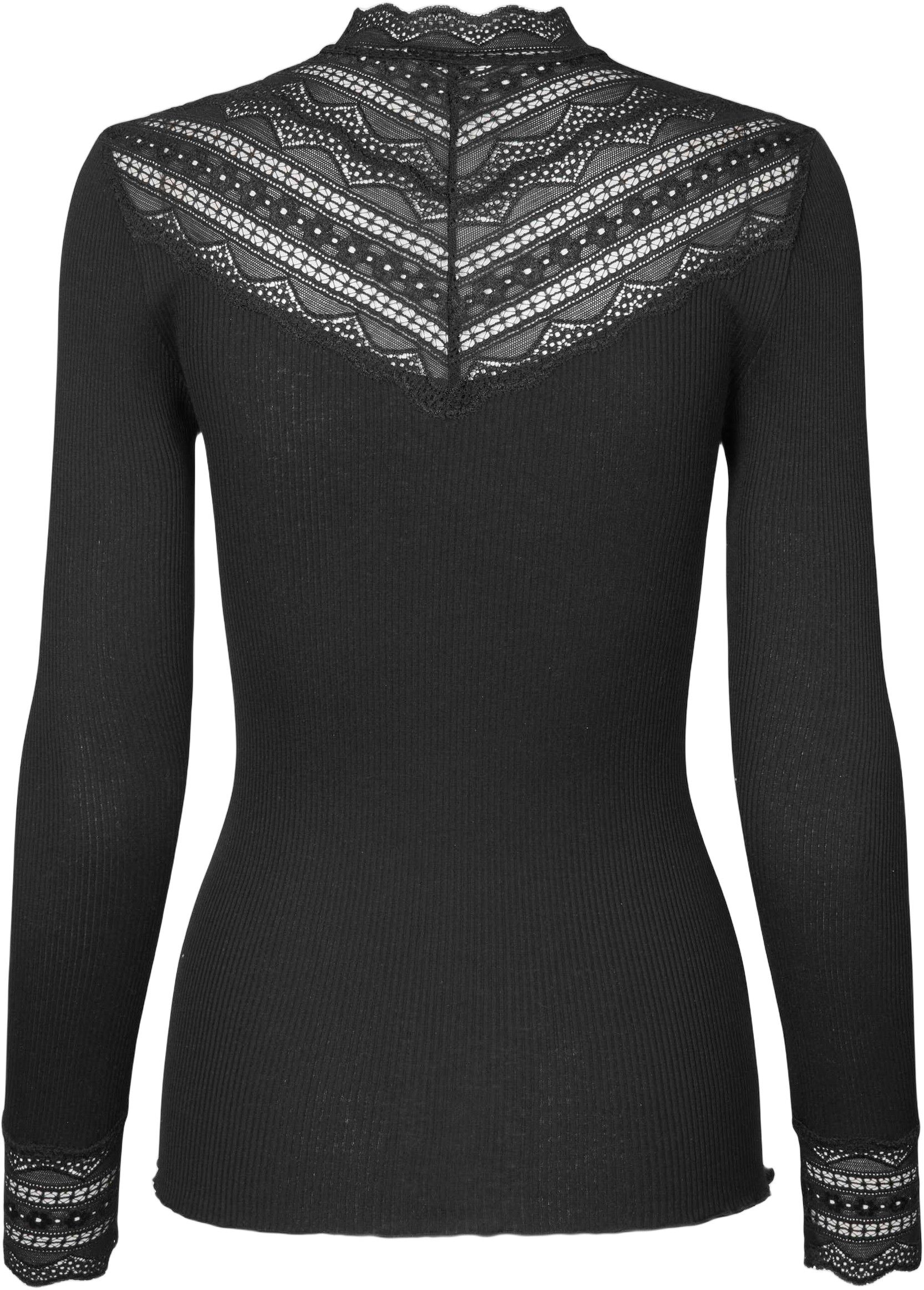 RWBenita Silk LS Lace T-neck T-shirt