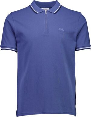Polo shirt w. zip neck
