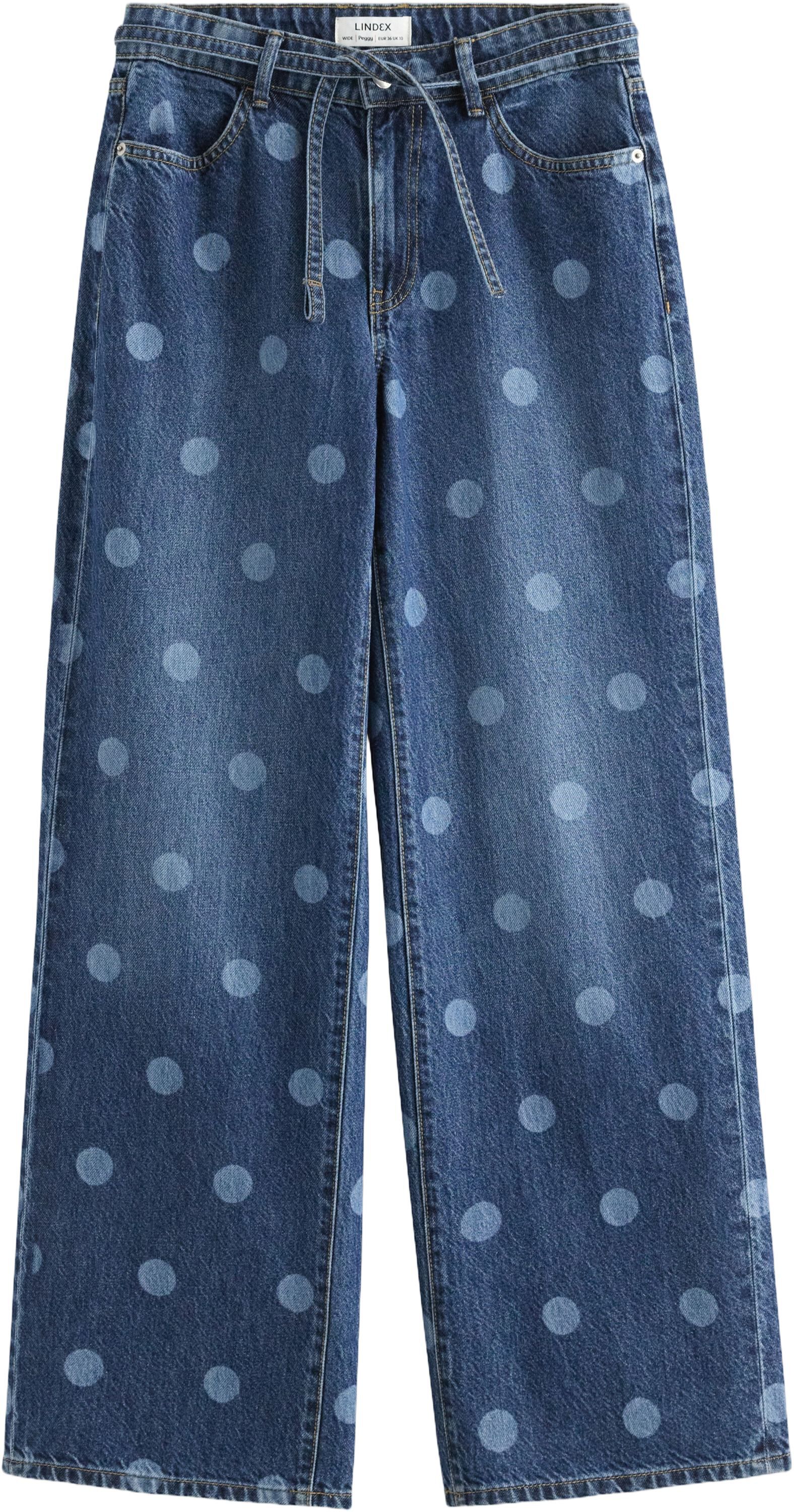 Midtaljede jeans i bomuldsdenim med