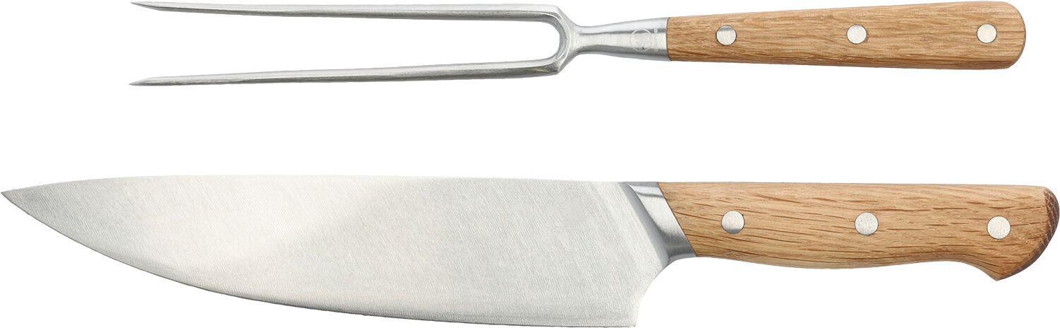 Tranch&eacute;rsett Foresta Eik/Rustfritt st&aring;l