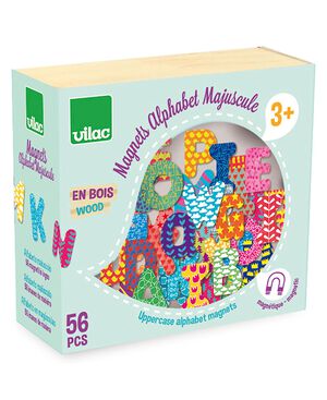 Vilac - Magneter - Store bogstaver ikke &aelig;, &oslash; og &aring; - 56 st