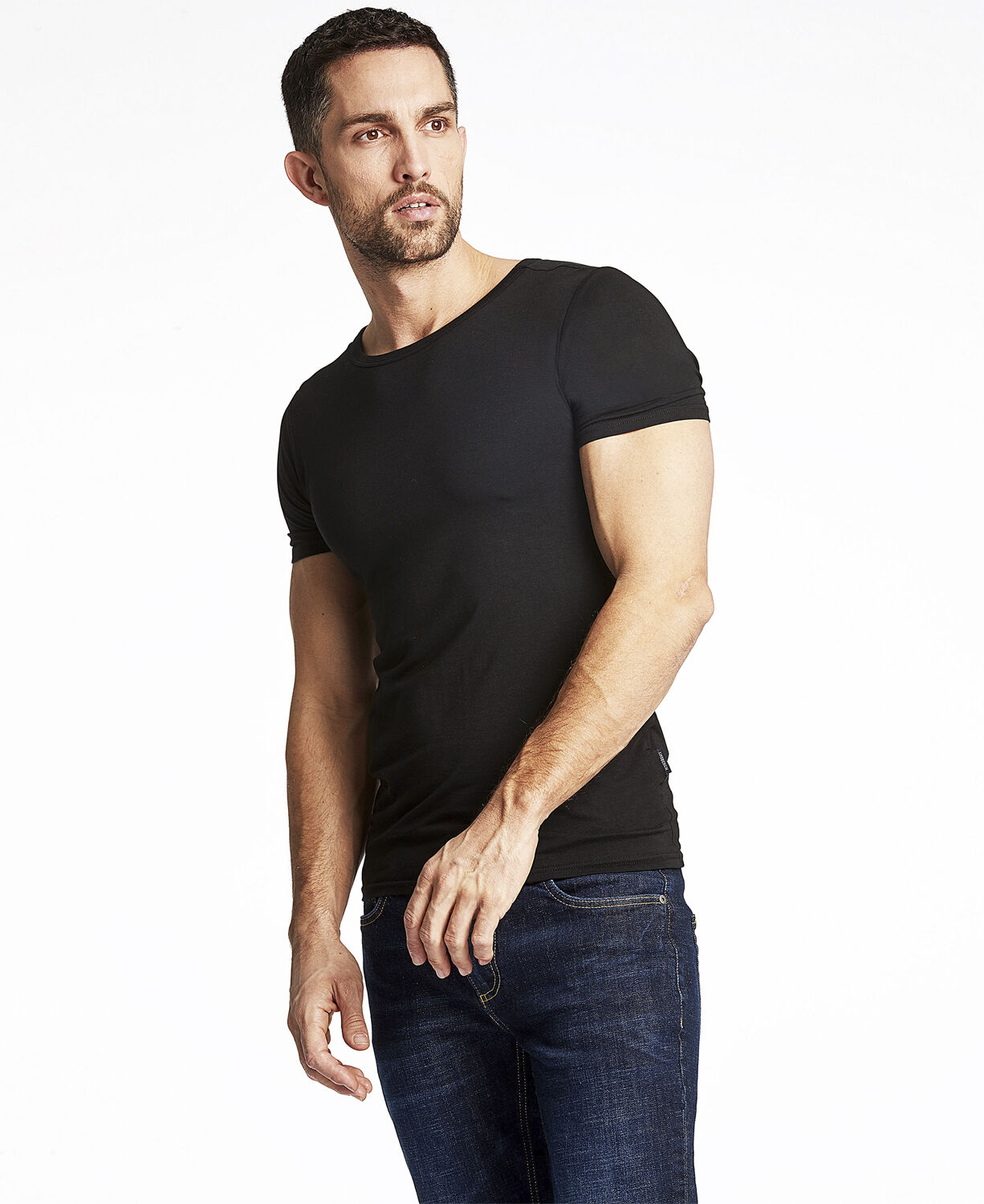 Rundhalset stretchy t-shirt