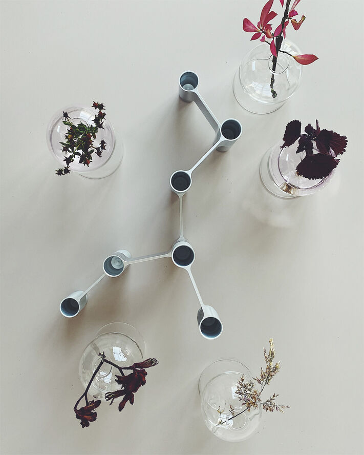 LINK, CANDLE HOLDER, POLISHED ALUMINIUM, 11060P