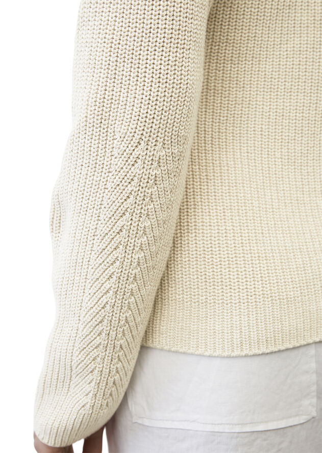 Cotton Pullover, V-neck