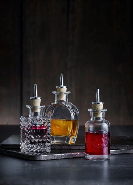 Flaska med stål-serveringspropp kvadrat Elixir No. 1 10 cl