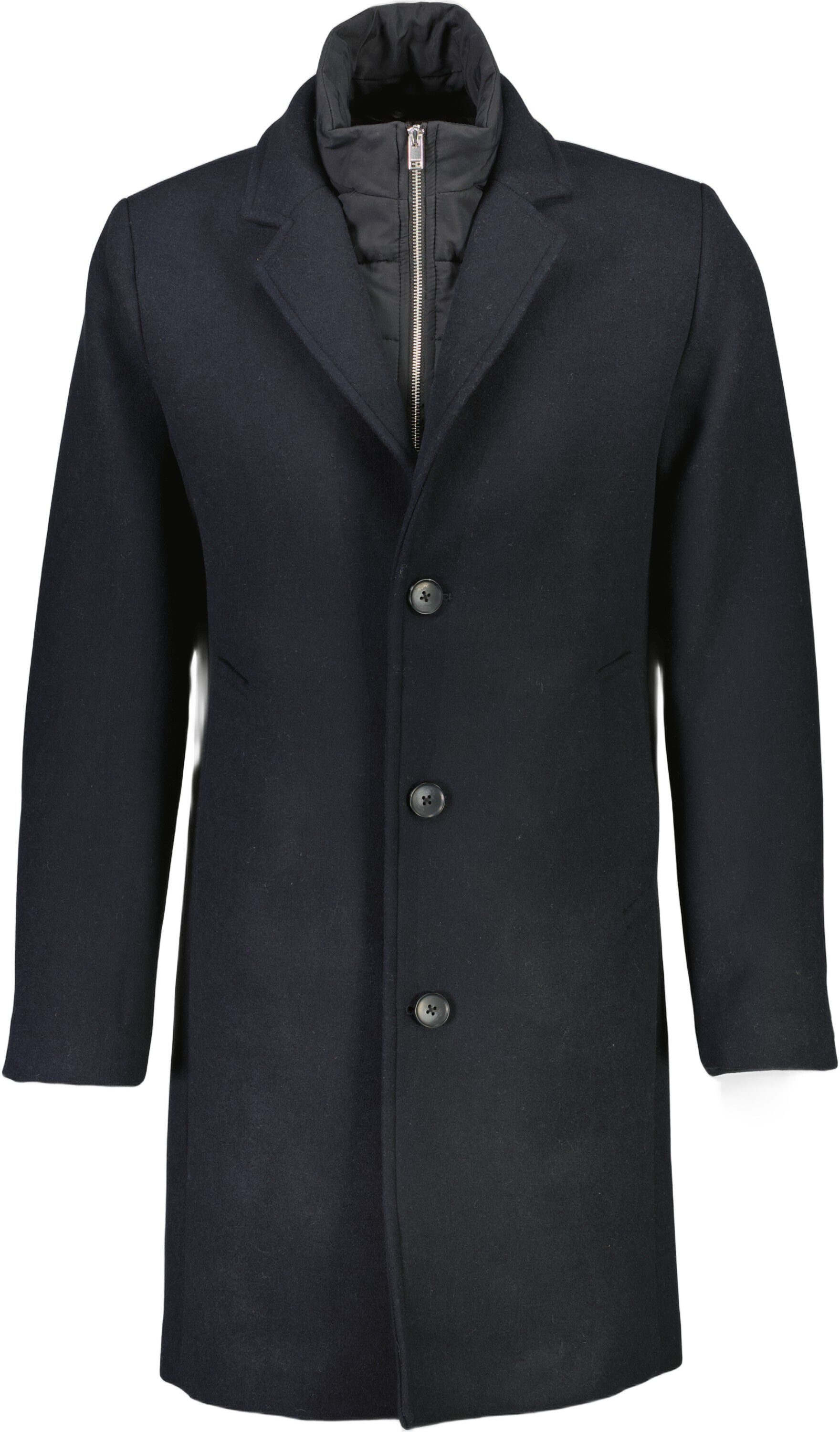 Detachable collar lapel coat