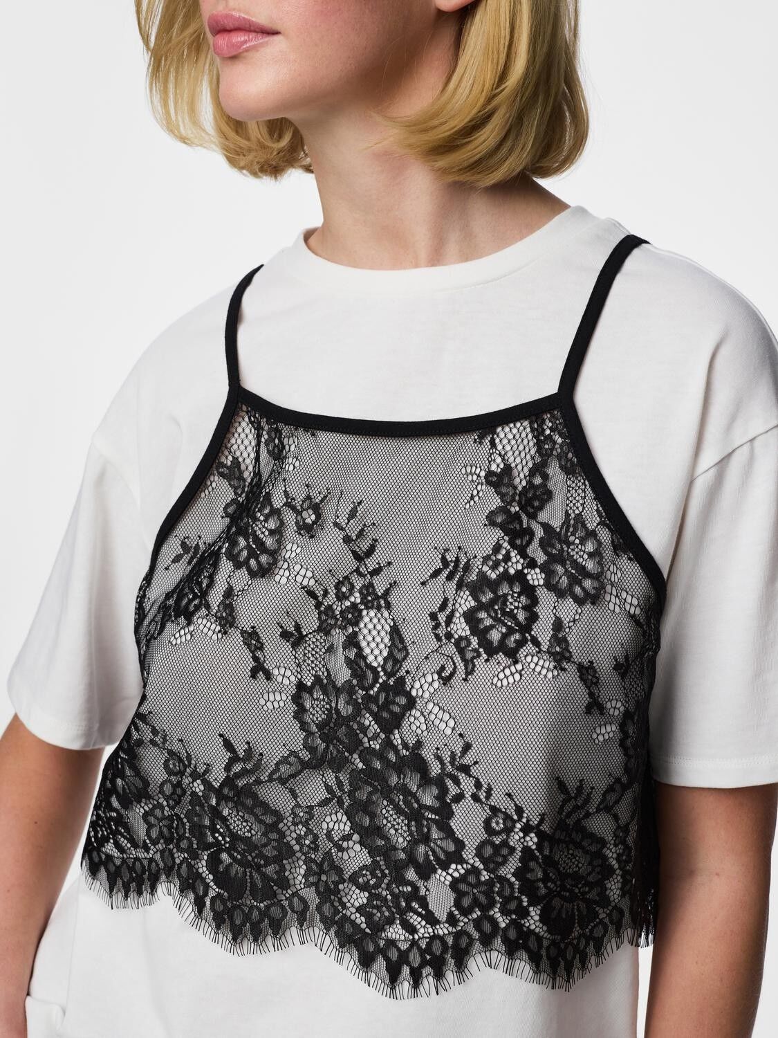 Pcfnug Ls Lace Singlet Layer Tee Jrs D2D