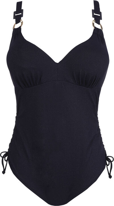 Pinner badedragt med dyb udskæring