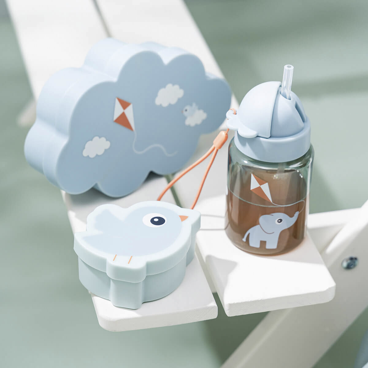 Snack & madkasse m/drikkedunk Playground Bl&aring;