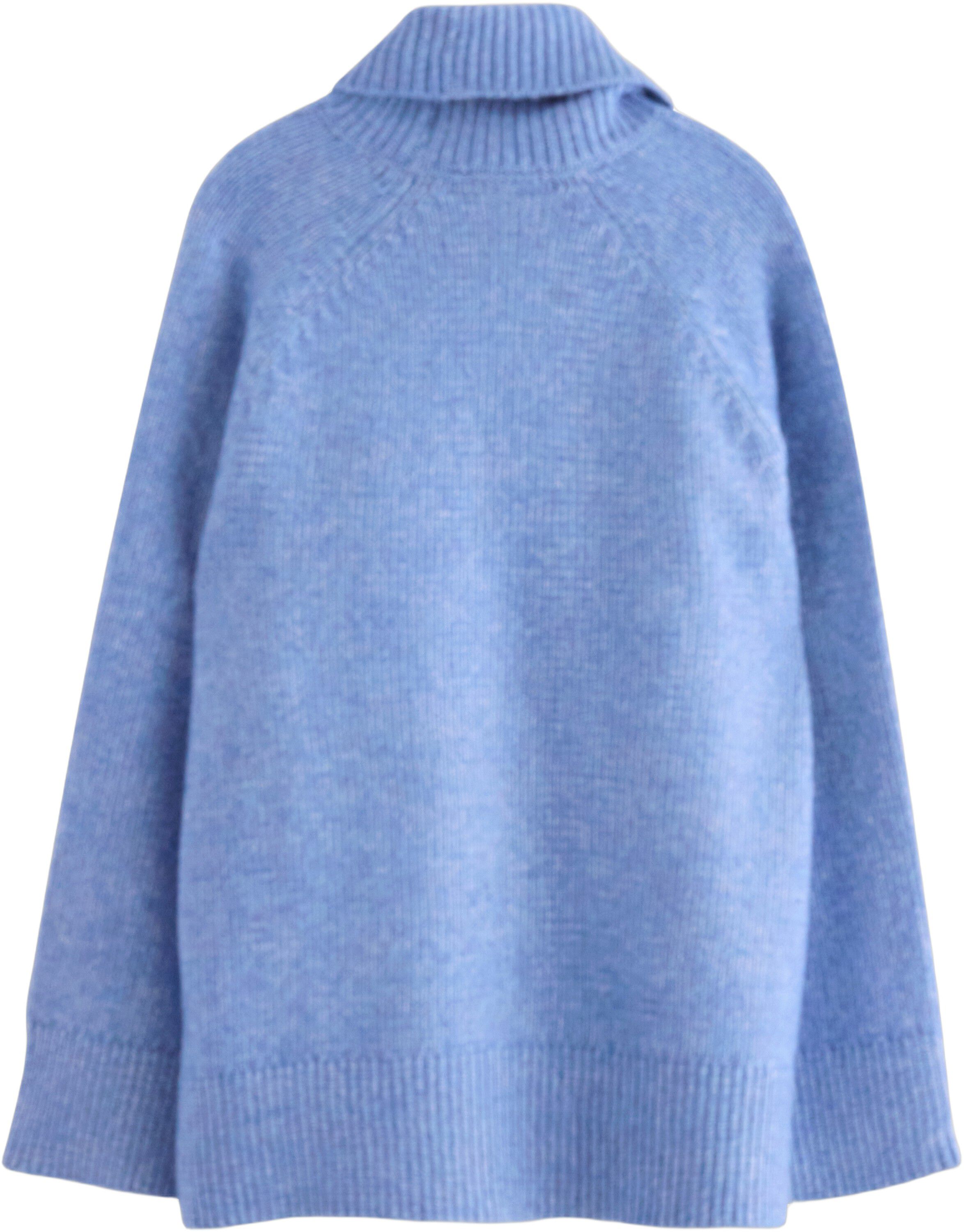 Strikket genser med rullekrage og b