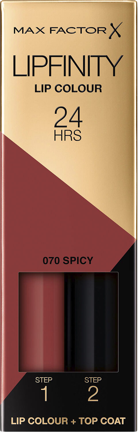 Max Factor Lipfinity 2-step Long Lasting Lipstick, 200 Caffinated, 2.