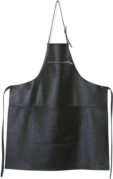 Klassisk 100% læder Forklæde SORT