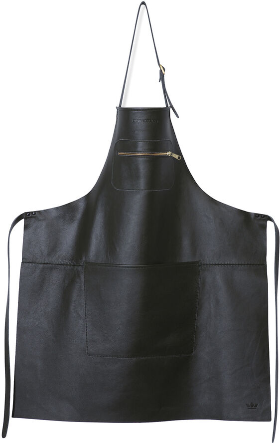 Klassisk 100% læder Forklæde SORT