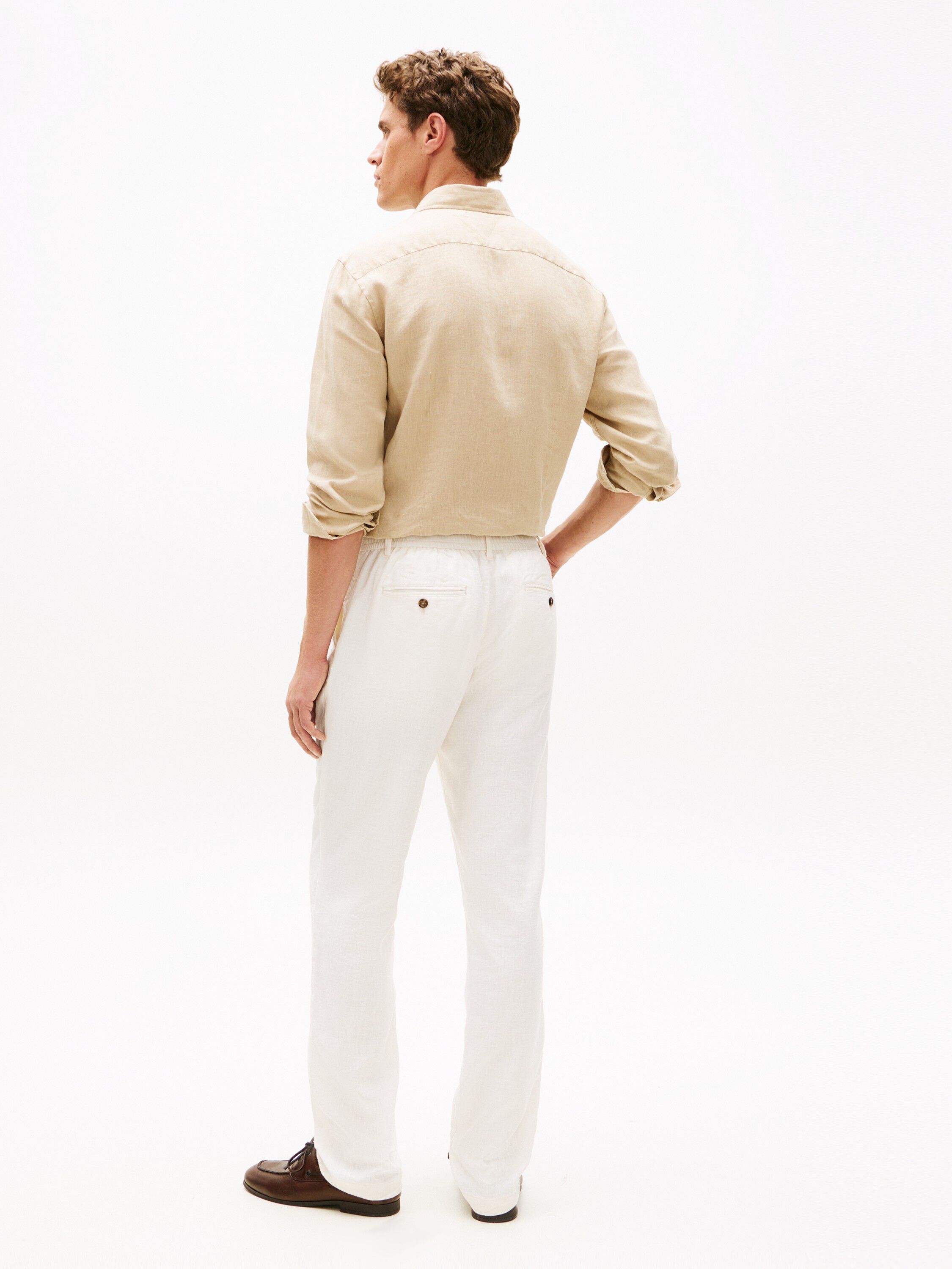Denton Straight Leg Linen Blend Chinos