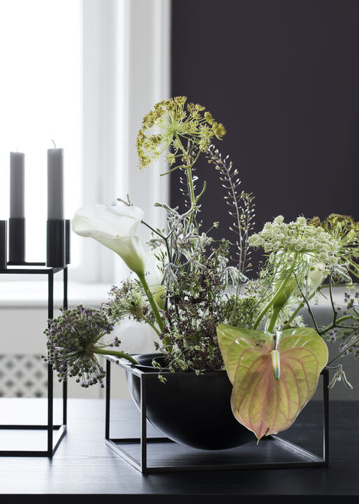 Kubus Bowl centerpiece, Large, Blac