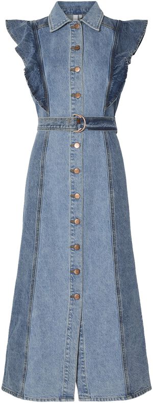 YASCAWI SL DENIM LONG DRESS S.