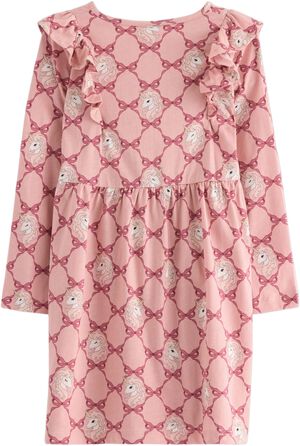 Dress frill unicorn bow AOP