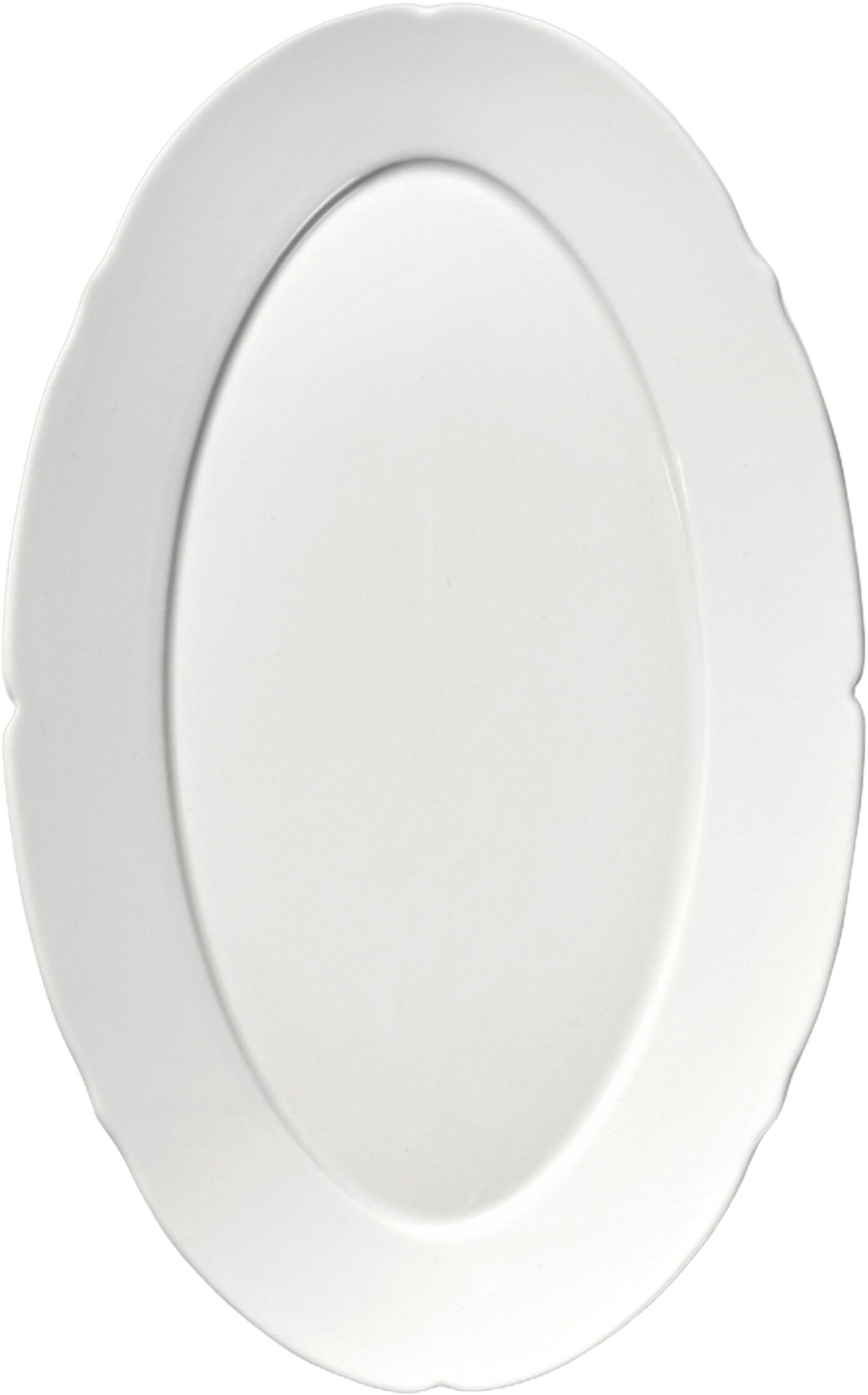 OVAL PLATE M WHITE SILHOUETTE